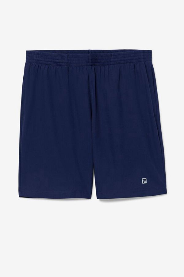 Fila Modern Fit Tennis Men's Shorts - Navy,NZ 803-53487